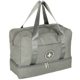 Handbagageväska grå 30x39x18 cm polyester, 5 fack med vattentätt fack