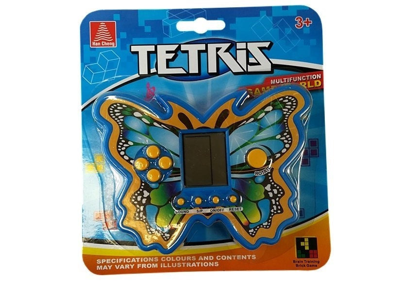 Handhållen spelkonsol Brick Game Tetris, klassiskt retrospel