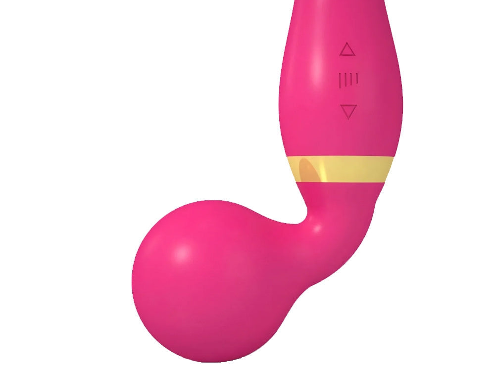 Handhållen vibrationsmassager silikon USB uppladdningsbar rosa 21,5 cm