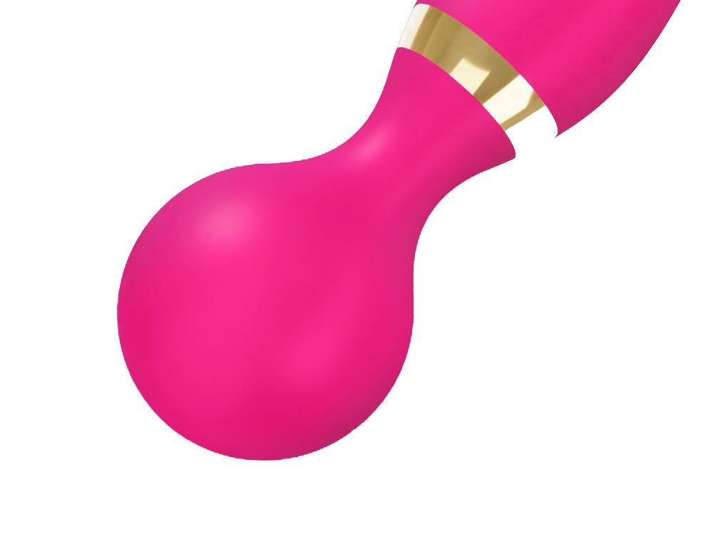 Handhållen vibrationsmassager silikon USB uppladdningsbar rosa 21,5 cm