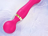 Handhållen vibrationsmassager silikon USB uppladdningsbar rosa 21,5 cm