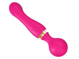 Handhållen vibrationsmassager silikon USB uppladdningsbar rosa 21,5 cm