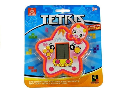 Handhållet Tetris-spel med display 11 cm röd, från 3 år