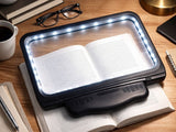 Handhållet förstoringsglas 2,5x med 48 LED och USB vit/svart