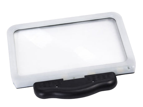 Handhållet förstoringsglas 2,5x med 48 LED och USB vit/svart