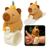 Handledsband med plysch capybara, snäpplås, 23 cm, gås-tema