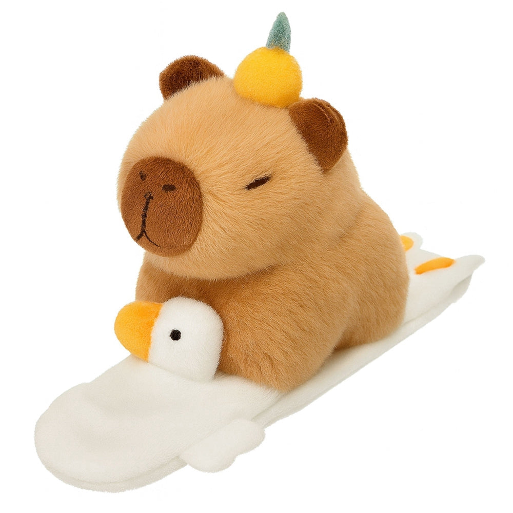 Handledsband med plysch capybara, snäpplås, 23 cm, gås-tema