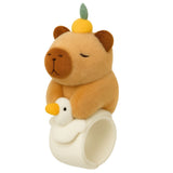 Handledsband med plysch capybara, snäpplås, 23 cm, gås-tema