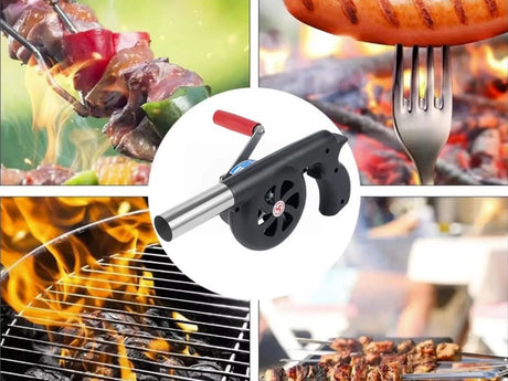 Handvevad blåsbälg för grill/eldstad värmetålig plast 29,5 cm
