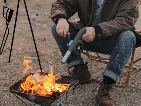 Handvevad blåsbälg för grill/eldstad värmetålig plast 29,5 cm