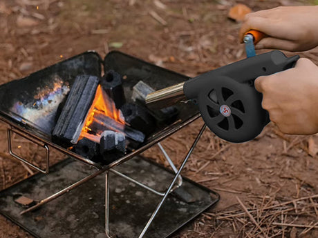 Handvevad blåsbälg för grill/eldstad värmetålig plast 29,5 cm