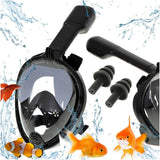 Helmask snorkelmask L/XL svart anti-im med dry-top, GoPro-fäste