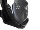 Helmask snorkelmask L/XL svart anti-im med dry-top, GoPro-fäste