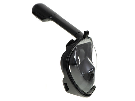 Helmask snorkelmask L/XL svart anti-im med dry-top, GoPro-fäste