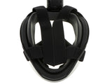 Helmask snorkelmask L/XL svart anti-im med dry-top, GoPro-fäste