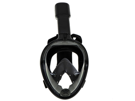 Helmask snorkelmask L/XL svart anti-im med dry-top, GoPro-fäste