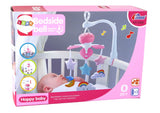 Hängande babymobil med musik, klämfäste, måne & moln 50 cm