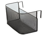Hängande förvaringskorg metall 28x16x13,5 cm svart för dörr/hylla