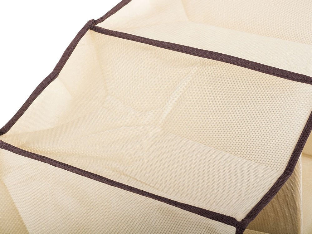 Hängande garderobsförvaring 3 hyllor 30x30x60 cm, beige
