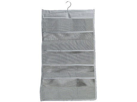 Hängande garderobsorganisatör 22 fack dubbelsidig grå 70x40 cm