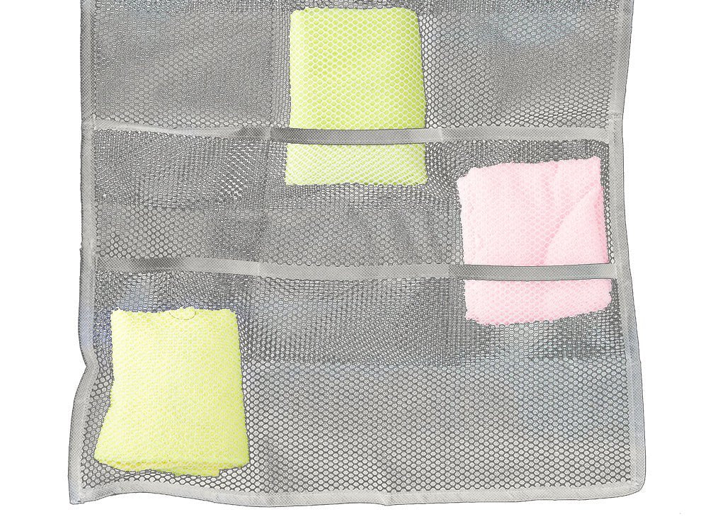 Hängande garderobsorganisatör 22 fack dubbelsidig grå 70x40 cm