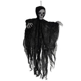 Hängande skelett Halloween-dekoration 70x60 cm svart för inom/utomhus