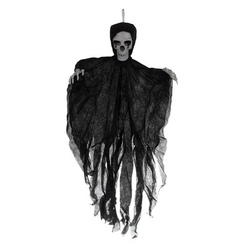 Hängande skelett Halloween-dekoration 70x60 cm svart för inom/utomhus
