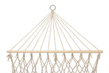 Hängmatta bohemisk med fransar ecru 200x100 cm max 150 kg