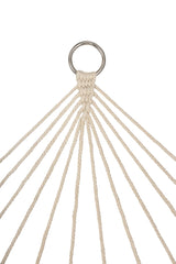 Hängmatta bohemisk med fransar ecru 200x100 cm max 150 kg