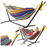 Hängmatta med stålram 200x120 cm 2-personers 200 kg max
