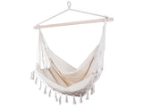 Hängstol hammock chair bomull/polyester med trästång 90 cm
