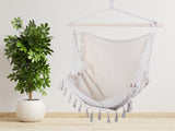 Hängstol hammock chair bomull/polyester med trästång 90 cm