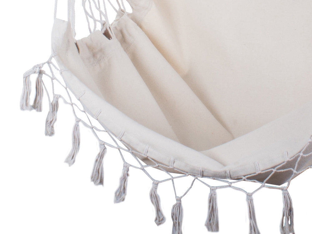 Hängstol hammock chair bomull/polyester med trästång 90 cm