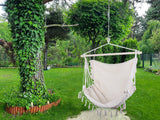 Hängstol hammock chair bomull/polyester med trästång 90 cm