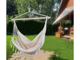 Hängstol hammock chair bomull/polyester med trästång 90 cm