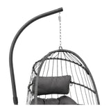 Hängstol korg med stativ PE-rattan/stål 192 cm max 120 kg