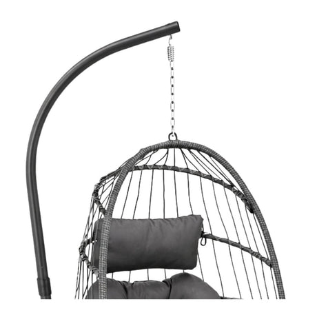 Hängstol korg med stativ PE-rattan/stål 192 cm max 120 kg