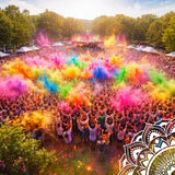 Holi färgpulver set 10x100 g påsar, 10 färger för fest och fotosession