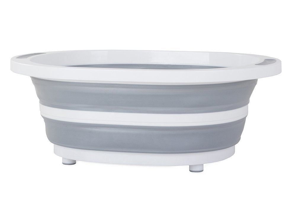Hopfällbar diskbalja 5 l med avrinningsbräda plast/silikon 40x32 cm