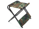 Hopfällbar fiskestol/campingstol med ryggstöd camouflage 64 cm