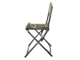 Hopfällbar fiskestol/campingstol med ryggstöd camouflage 64 cm