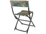 Hopfällbar fiskestol/campingstol med ryggstöd camouflage 64 cm