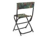 Hopfällbar fiskestol/campingstol med ryggstöd camouflage 64 cm