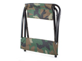 Hopfällbar fiskestol/campingstol med ryggstöd camouflage 64 cm