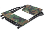 Hopfällbar fiskestol/campingstol med ryggstöd camouflage 64 cm