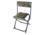 Hopfällbar fiskestol/campingstol med ryggstöd camouflage 64 cm