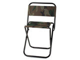 Hopfällbar fiskestol med ryggstöd camouflage, metallram 59 cm