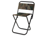 Hopfällbar fiskestol med ryggstöd camouflage, metallram 59 cm