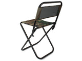 Hopfällbar fiskestol med ryggstöd camouflage, metallram 59 cm
