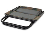 Hopfällbar fiskestol med ryggstöd camouflage, metallram 59 cm